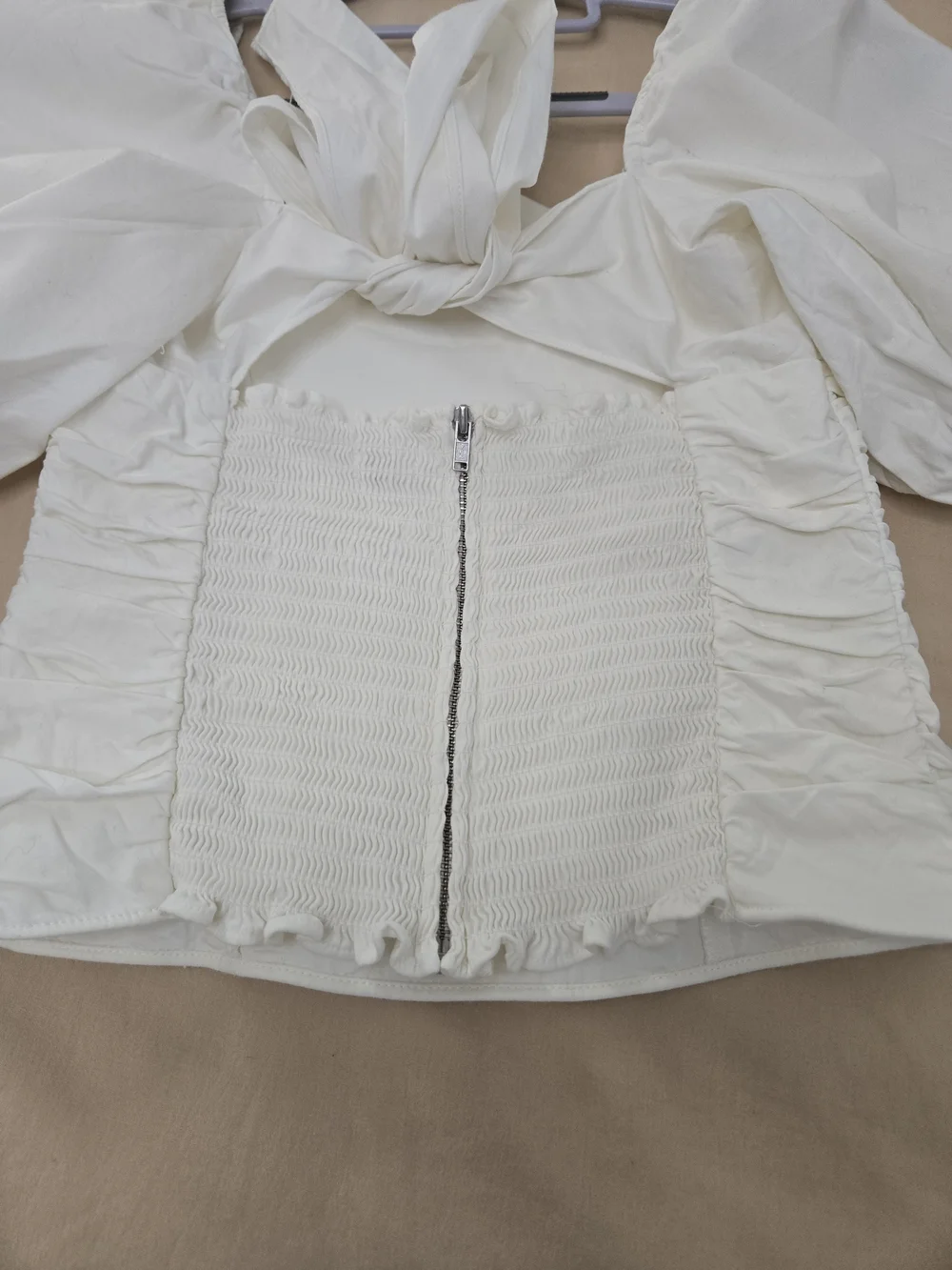 Reformation Barry Ruched Puff-Sleeve Blouse